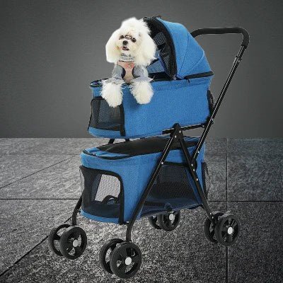 Poussette pour Chien - PetStroller™ - Bleu - Elégance Toutou