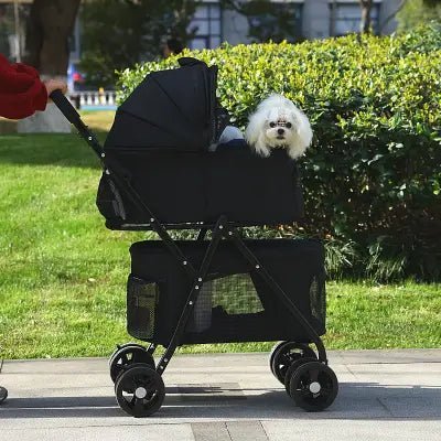 Poussette pour Chien - PetStroller™ - Noir - Elégance Toutou