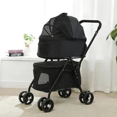 Poussette pour Chien - PetStroller™ - Noir - Elégance Toutou