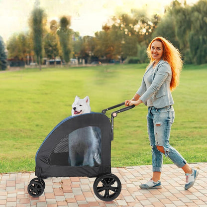 Poussette pour Chien - StrollyPet™ - Bleu - Elégance Toutou