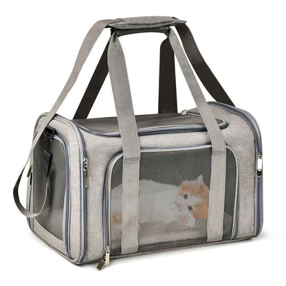 sac de transport de chien elegant gris