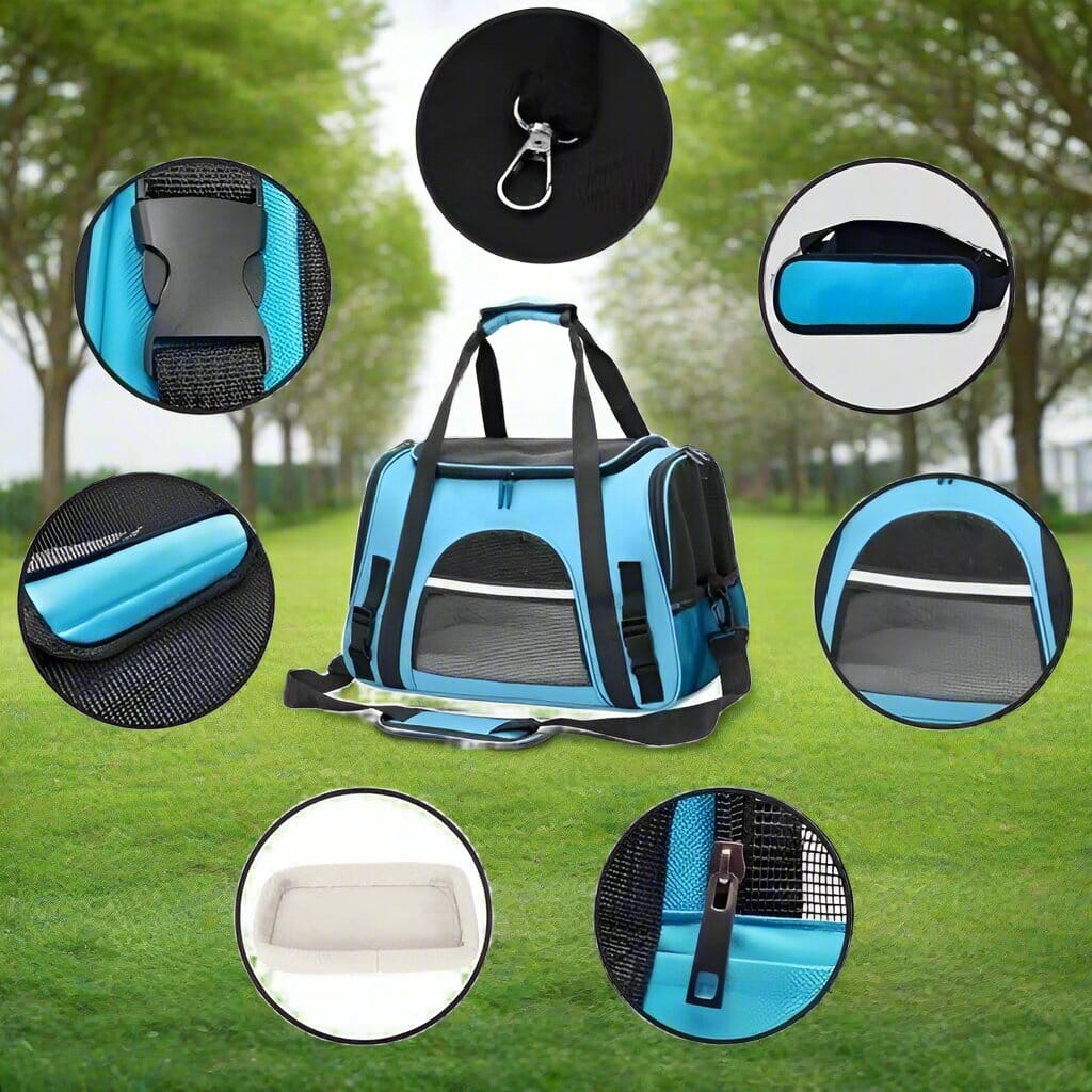 Sac de Transport pour Chien - DogCarrierBag™ - Bleu - Elégance Toutou