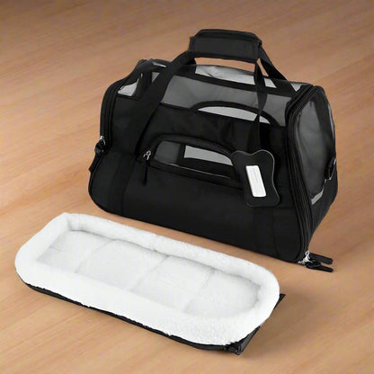 Sac de Transport pour Chien - DogCarrierBag™ - Noir - Elégance Toutou
