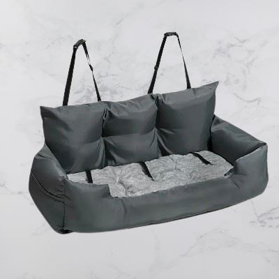 SIEGE AUTO POUR CHIEN - CarrierTravelDog™ - Gris - Elégance Toutou